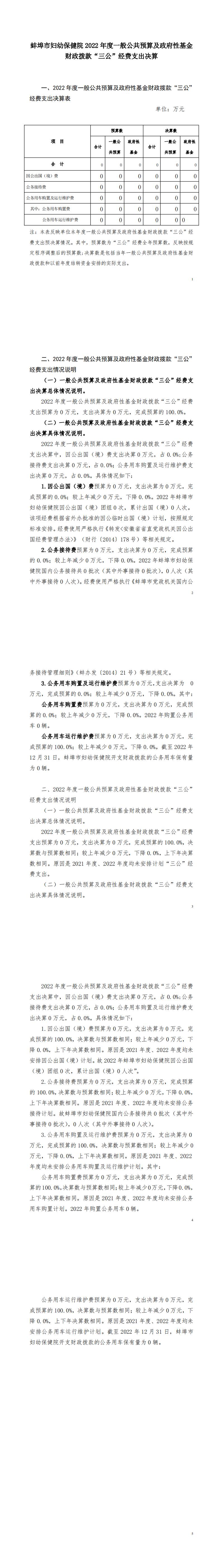蚌埠市婦幼保健院2022年度一般公共預算及政府性基金財政撥款“三公”經(jīng)費支出決算_00.jpg